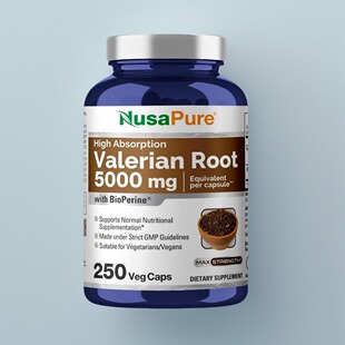 美国缬草根胶囊成人情绪睡眠Valerian Root 植物提取5000mg 250粒