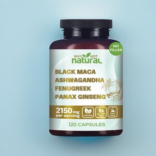 美国成人4合一玛卡根醉茄人参胶囊 Black Maca 免疫力补充Ginseng
