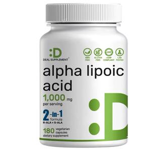 DEAL SUPPLEMENT Alpha Lipoic Acid 1000毫克R-ALA & S-ALA 180
