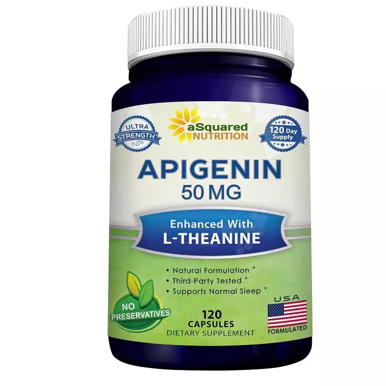 美国芹菜素胶囊成人心脑血管健康保健品Apigenin 50mgL-Theanine