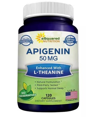 美国芹菜素胶囊成人心脑血管健康保健品Apigenin 50mgL-Theanine