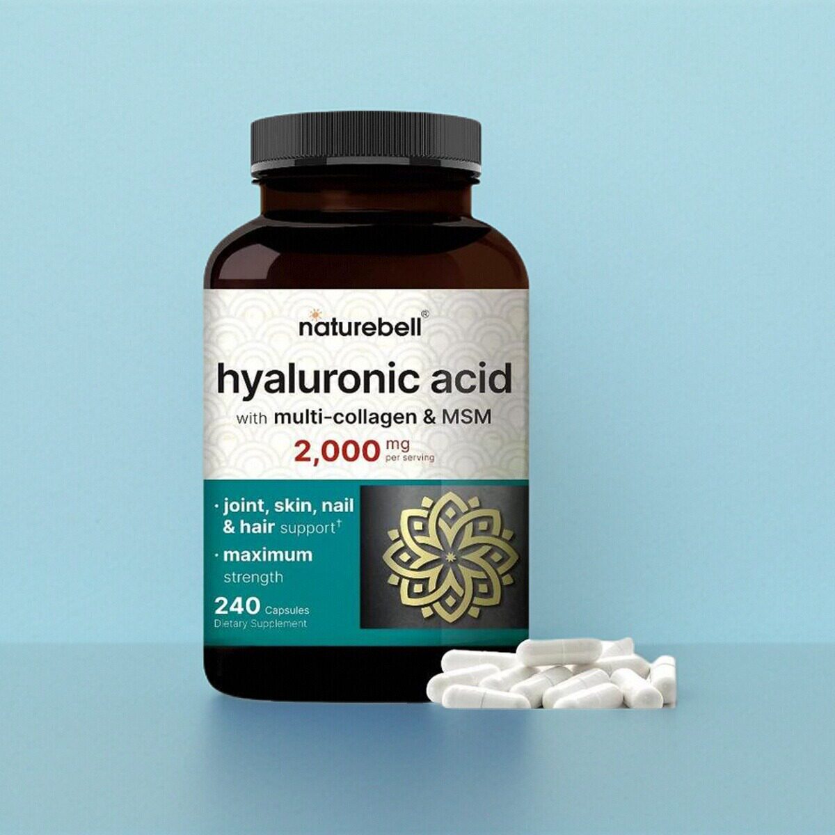 美国玻尿酸胶囊含MSM 皮肤关节头发 Hyaluronic Acid多元胶原蛋白