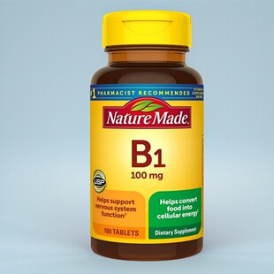 美国天维美维生素B1#Nature Made Vitamin B1成人疲劳100mg100粒