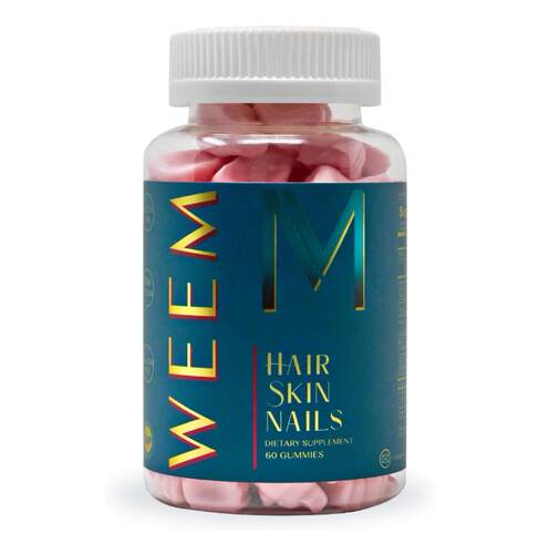 WEEM Hair Skin  Nails 头发维生素软糖纯素生物素皮肤指甲60粒