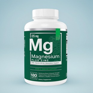 美国Magnesium Zinc甘氨酸3倍镁锌含维生素D3 情绪骨骼Vitamin D3