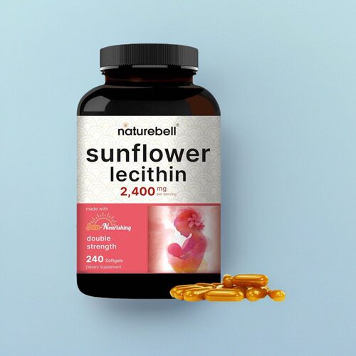 美国购成人向日葵卵磷脂胶囊Sunflower Lecithin2400毫克200粒