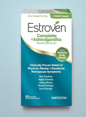 Estroven Complete + Ashwagandha美国女士更年期保健醉茄根60粒