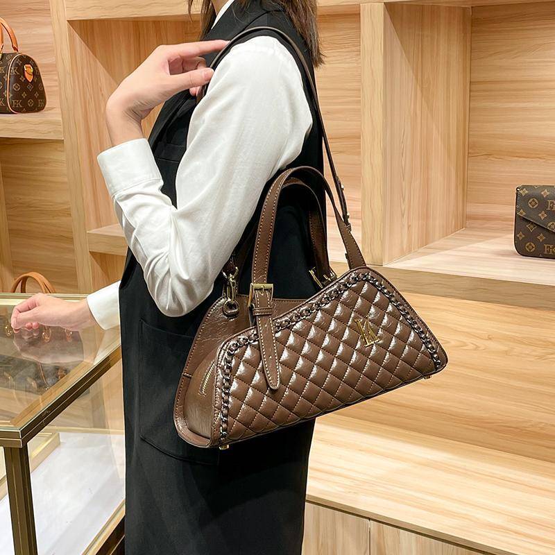 香港IT品牌真皮包包2025新款女包斜挎包高级感腋下包真皮手提包潮