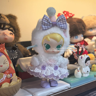 娃衣babymolly口袋朋友茉莉蕾丝花边小裙子着替精致换装紫色衣服