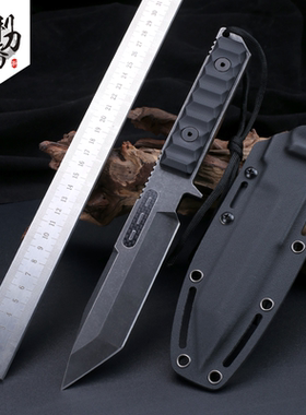 【黑亚当】户外刀具防身随身便携小直刀高硬度锋利刀野外求生装备