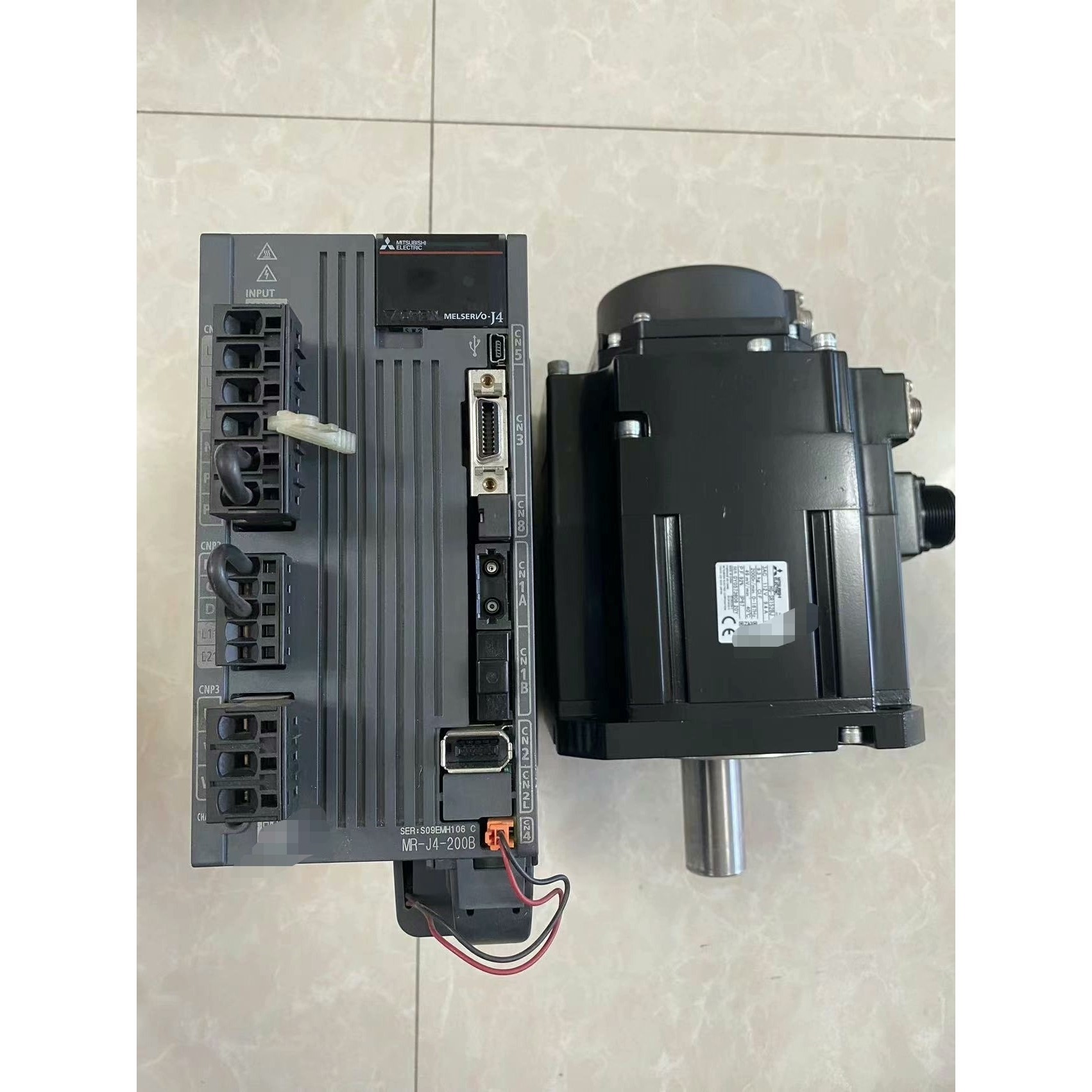 【议价产品】三菱伺服,驱动器MR-J4-200B 电机HG-SR152B询价