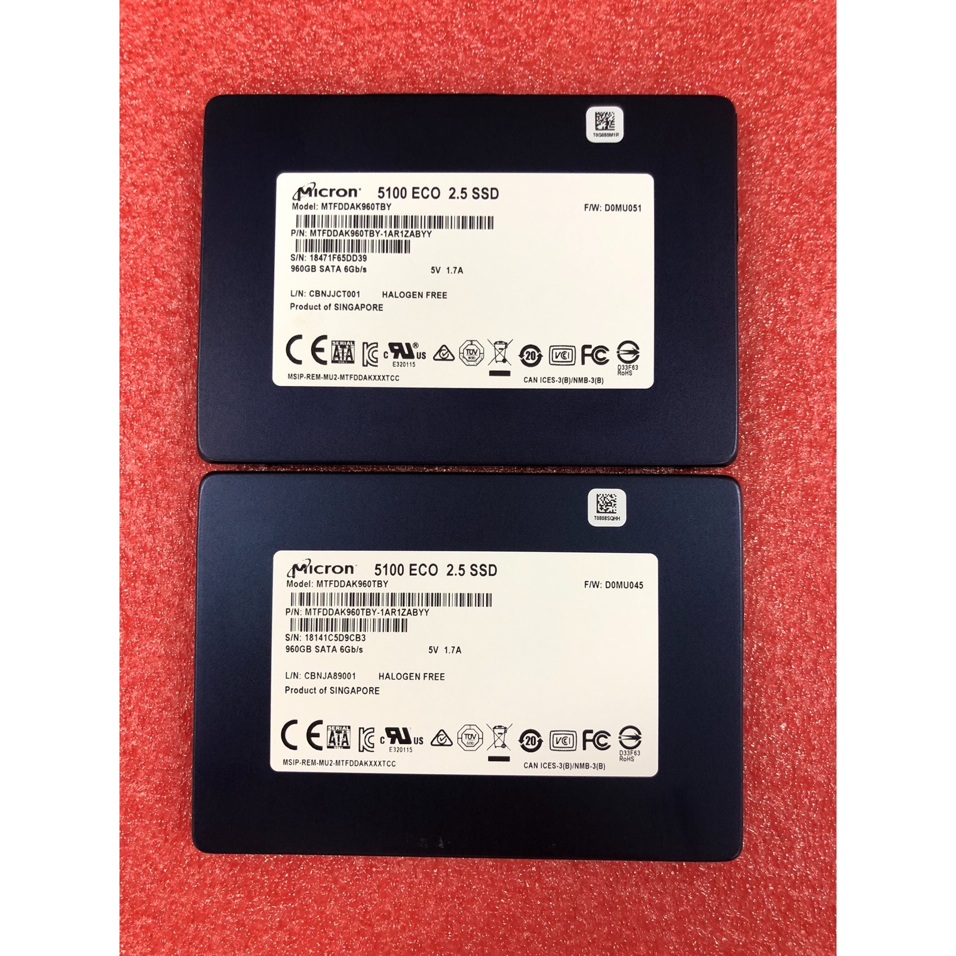 【议价产品】健康100% 镁光5100 ECO 960GB SSD固态硬询价