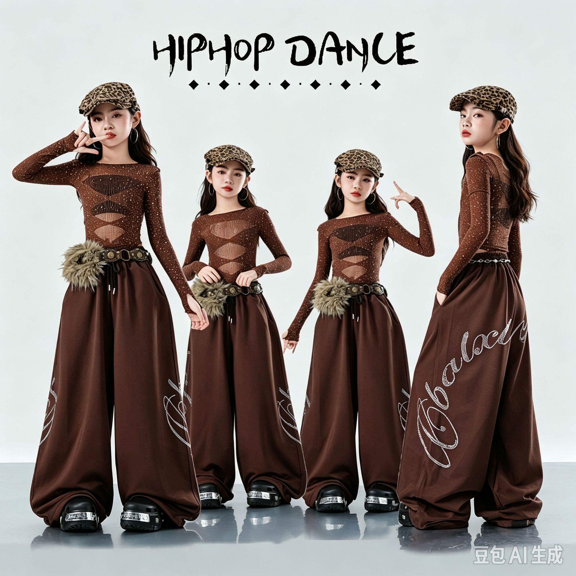 女童爵士hiphop街舞潮服儿童露脐舞蹈练功套装洋气女孩嘻哈风演出