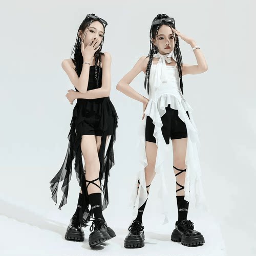酷帅jazz爵士舞服装连衣裙女童