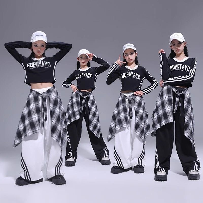 女童爵士舞服装韩版潮牌元旦表演