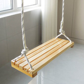 实木秋千室内户外阳台房顶庭院家用原木碳化木单杠简易儿童荡秋千