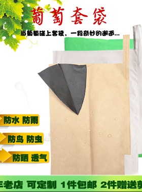 白色葡萄套袋纸袋防雨防水防鸟莲雾套袋半透明露天日光袋限时包邮