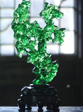 心缘堂琉璃太湖石【疏影青石】中式禅意摆件客厅书房玄关装饰品