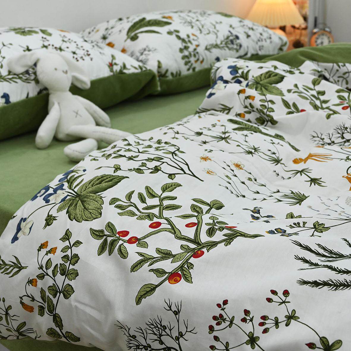 冬季新款牛奶绒四件套全棉纯棉ab珊瑚绒单面绒加厚法兰绒床单被套