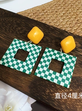 复古港风耳环女小众设计感高级轻奢气质耳钉耳夹无耳洞女