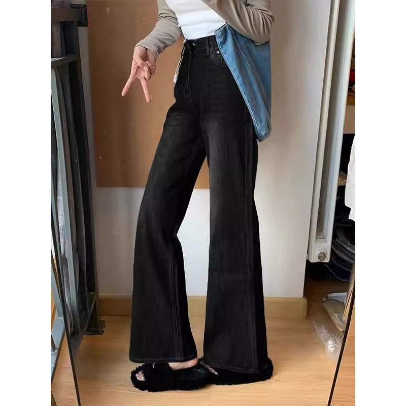 三只老熊胖妹妹高腰显瘦牛仔裤女梨型身材大码修身微喇马蹄裤,女装/女士精品,牛仔裤,淘宝优惠券,粉丝福利购,淘宝优惠卷