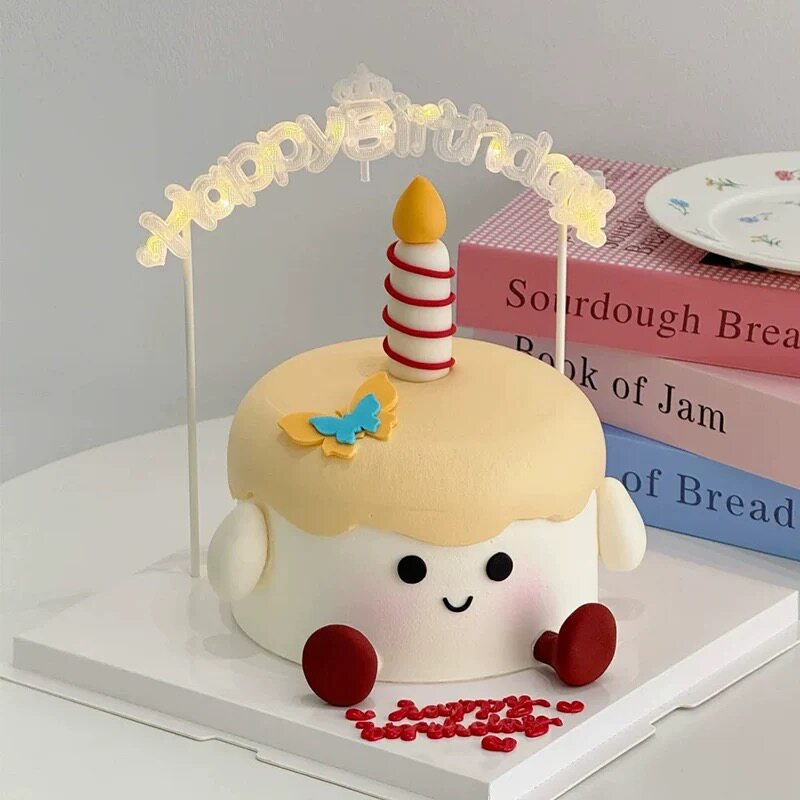 小红书同款蛋糕装饰发光灯牌生日快乐happybirtday英文字母灯装饰