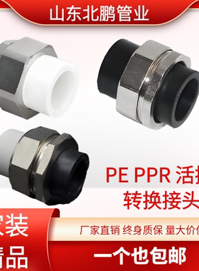 pprpe双头活接4分20ppr水管配件管件 6分75热熔活接头ppr转换接头