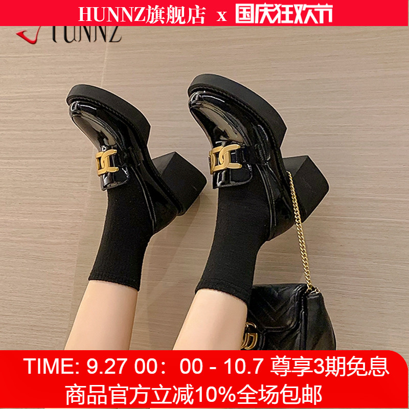 轻奢2021年秋季厚底英伦高跟女鞋