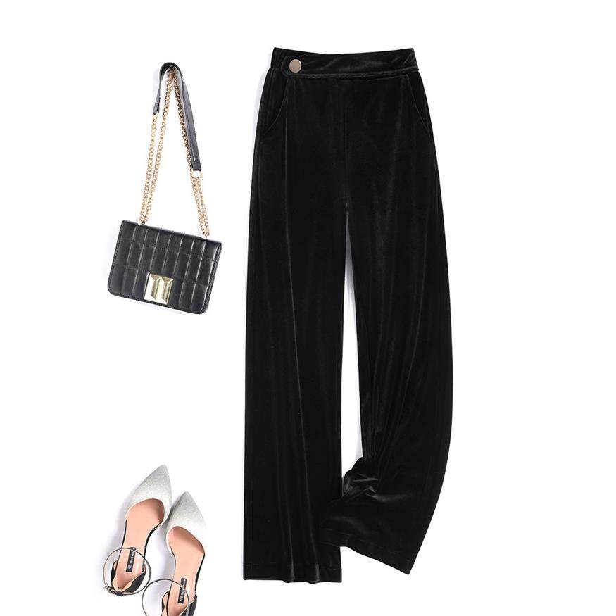 窄版金丝绒阔腿裤女秋冬新款高腰垂感休闲裤小个子加绒加厚直筒裤,个性定制/设计服务/DIY,棉服工装,淘宝优惠券,粉丝福利购,淘宝优惠卷