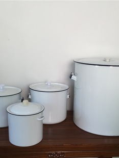 缸水桶实验室金属加厚 包邮 通用白色大搪瓷耐酸碱米桶化工桶 新款