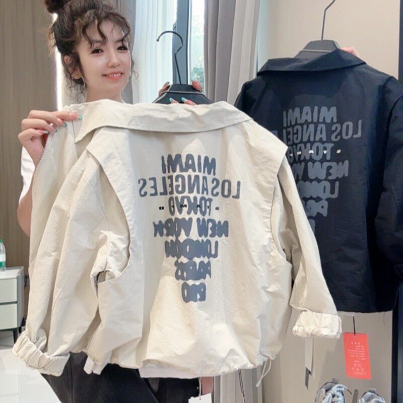 男童外套春秋季2026新款男孩帅气翻领衣服秋装儿童休闲假两件上衣