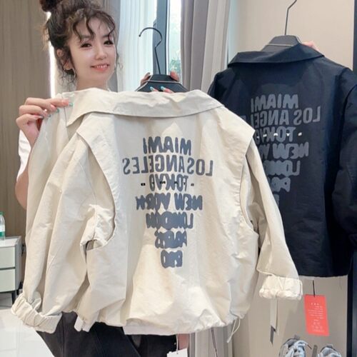 男童外套春秋季2026新款男孩帅气翻领衣服秋装儿童休闲假两件上衣