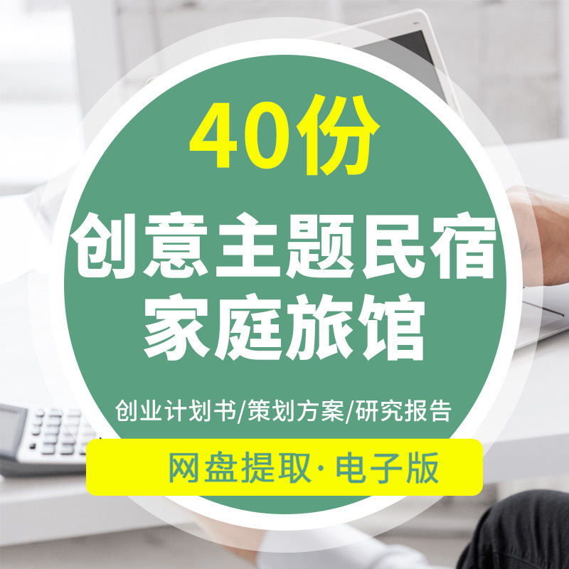主题民宿家庭创意主题旅馆项目商业创业计划书方案模板范文国内优
