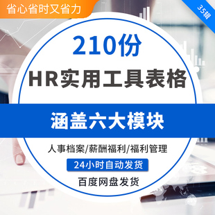 HR实用工具表格人力资源六大模块招聘培训绩效薪酬劳动关系规划表