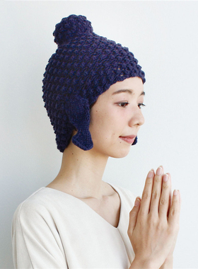 如来佛祖帽子佛头尼姑搞怪毛线针织男女护耳帽恶搞年会表演帽直播