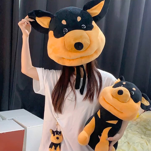 创意搞怪蜜蜂狗头套帽子蜜蜂蛰了大头土狗玩偶沙雕搞笑生日礼物女