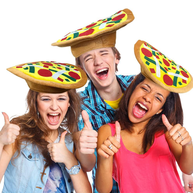搞怪稀奇古怪披萨帽子可爱食物贝雷帽生日聚会装饰帽表演拍照道具