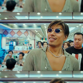 古惑仔乌鸦哥眼镜椭圆小框太阳眼镜千禧太子镜个性 嘻哈土酷潮墨镜