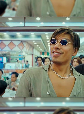 乌鸦哥眼镜椭圆小框太阳眼镜墨镜