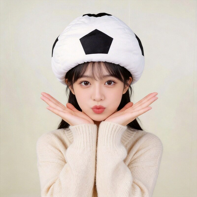 儿童学生足球头套运动会入场演出道具搞怪创意啦啦队表演拍照头饰