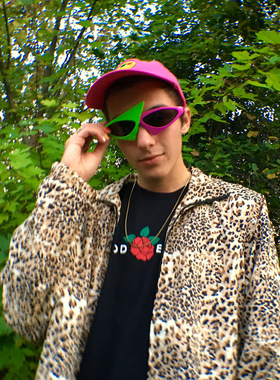 复古潮流蹦迪墨镜欧美嘻哈眼镜男