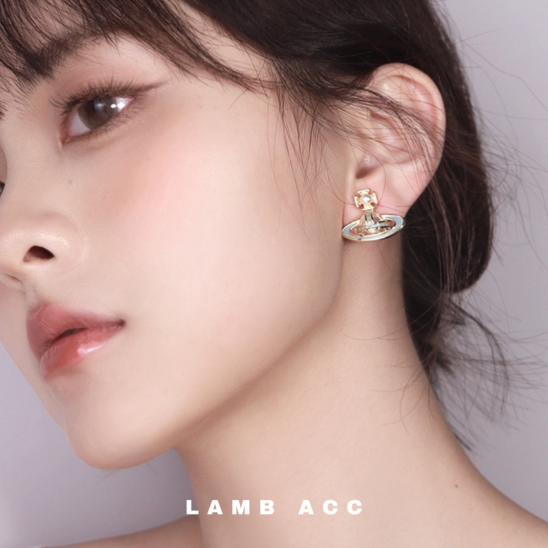 简约气质金属蝴蝶结针织耳饰耳钉