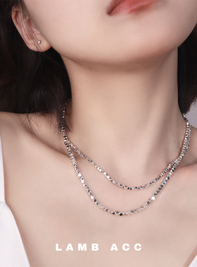 小石子切割锁骨链项链