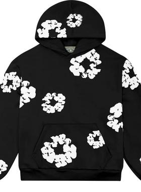 Denim Tears美式潮流街头嘻哈连帽卫衣套装 男款百搭卫衣卫裤套装