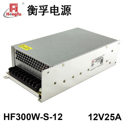 衡孚HF300W-S-12直流电源DC12V25A单路输出大功率开关电源可订制