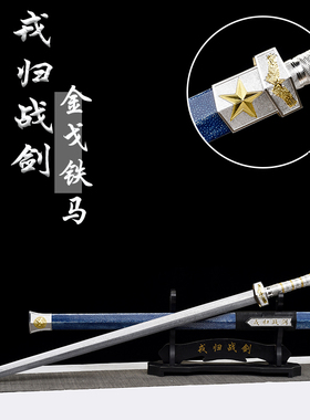 龙泉戎归战之剑汉剑一体龙骨花纹退伍纪念送战友定制礼品未开刃
