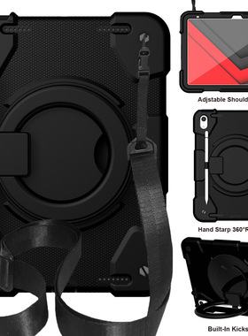 适用iPad 10th 10.9手环旋转支架平板保护套iPad 2022背带防摔壳