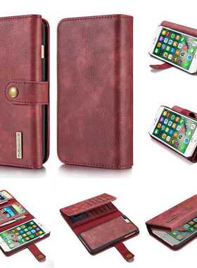 多功能iphone6手机套 三折翻盖分体插卡钱包款iPhone 6plus保护套