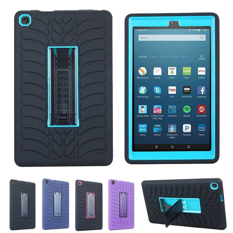 轮胎纹硅胶防摔适用Amazon kindle fire 7保护壳亚马逊HD8平板壳