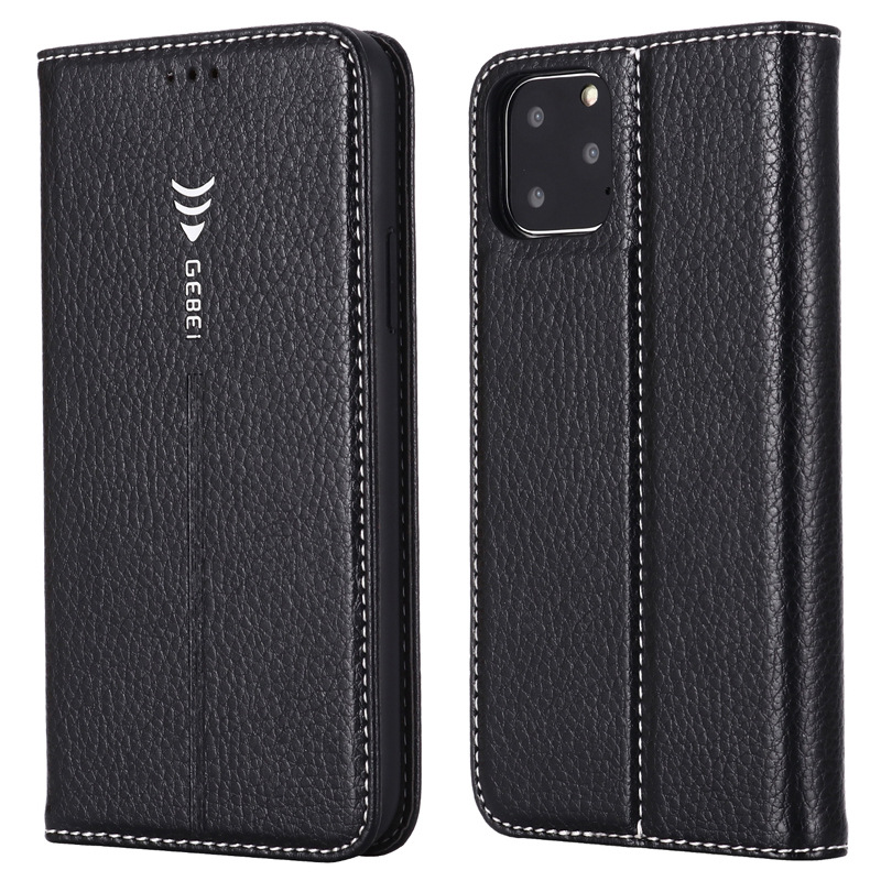 简约金蚕适用iPhone 12商务手机套翻盖钱包支架苹果12 Mini保护套